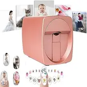 QLXYYFC Nail Printer, Multifunction Nail Painting Machine Tabletop Nail Art Printing Machine for Nail Studio/Nail Lovers/Manicurist(Rosegold)
