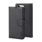 iPhone 13 Pro Compatible Case Cover With 2 in 1 Detachable Magnetic Flip Leather Wallet - Black