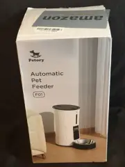 Petory Timed Automatic Cat Feeder 16.9 Cups Programmable Dry Food Dispenser Open