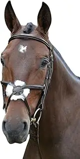 Hy Mexican Bridle with Rubber Grip Reins (UK Size: Full) (Brown)