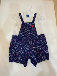 在飛比找Yahoo!奇摩拍賣優惠-les enphants麗嬰房幼兒夏季包屁衣（藍色）6M
