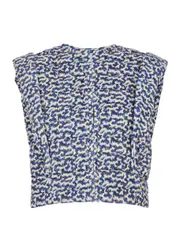 Isabel Marant étoile Aziela Quilted Brushed Cotton Gilet - Blue - 38 (UK10 / S) 38 (UK10 / S)