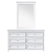 [James Lane] Mandalay Dresser With Mirror White