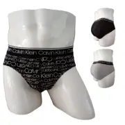 Calvin Klein Men's 3-Pack Cotton Stretch Hip Brief, Multicolor, Small