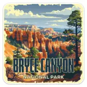 Vintage Bryce Canyon National Park Car Bumper Sticker Vinyl Decal