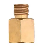 Gasmate Brass Gas Adaptor Converts 1/4" BSP to 3/8" BSP
