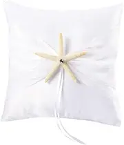 SHOWERORO Beach Pillows for Sand Couch Pillows Throw Pillows for Couch Sofa Pillow Couch Throw Pillows for Bed Back Pillow for Bed Wedding Ring Bearer Wedding Supplies Bride White The Bed