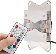 Water Cooling Block,CPU Water Cooling Block with Controller Remote Control Support Brilliant Lighting Effects CPU Water-Cooled Accessory for AM3 AM4