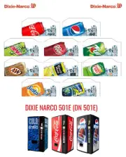 (10) Dixie Narco 501e - Vend Labels - Flavor Strips - Coke Zero - Gatorade Frost