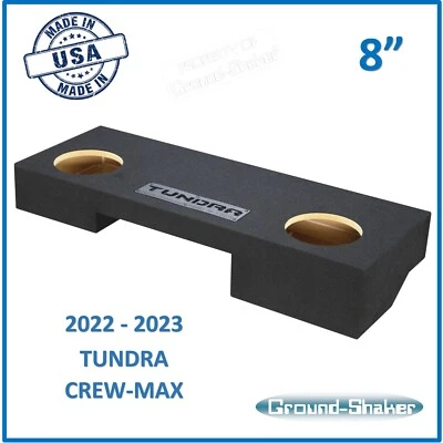 Fits Toyota Tundra Crew Max 2022-2023 8" Under Seat Sub Box Subwoofer Enclosure