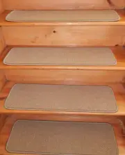 13 = Step 9'' x 30'' + 1 Landing 30'' x 30'' Tufted carpet Wool Stair Treads .