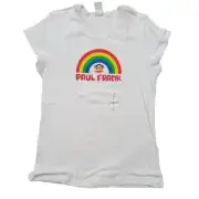 Vintage Paul Frank Tshirt, Julius Rainbow, White, Medium