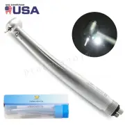 USA STOCK Dental High Speed Handpiece LED Light E-generator Push Button 4 Hole