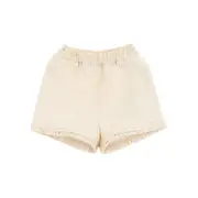 [MONCLER] MONCLER Cotton-blend shorts with ruches Kids 12Y 12Y Beige