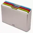 4pc Joseph Joseph Folio 20x30cm Regular Colour Coded Chopping Board Set Silver