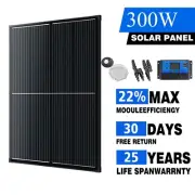 12V 300W Solar Panel Kit Mono Fixed Home Caravan Camping Power Charging Battery