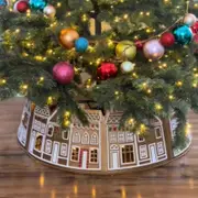 Gingerbread House Christmas Tree Collar LED Christmas Tree Collar Suitable For Gingerbread House Christmas Tree Skirt LED Christmas Tree Collar Dia...