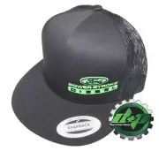 ford powerstroke trucker Flat bill ball cap hat snap back mesh Green truck gear
