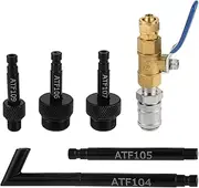 Automatic Transmission Fluid Oil Filling Filler Adapter Manual Filler Kit Include Metal Dispenser with Shut Off Valve, Replacement for Audi 09G 01J 722.9 CVT DSG ATF Benz 722.9