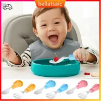 在飛比找蝦皮購物優惠-Baby Spoon and Fork Set Silico