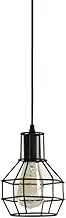 E27 Base Single Head Chandelier,Antique Style Iron Hanging Lamp,Creative Iron Network Pendant Light,Corridor Restaurant Ceiling Decoration Lighting Fixtures