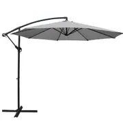 Cantilevered 3M Outdoor Garden Umbrella - Grey