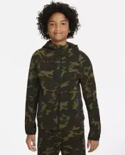 Youth Nike Camo Full Zip Tech Fleece Hoodie Jacket FN9118 010 Size Large