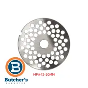 Butcher's #42 Mincer Plate - 10mm Stainless Steel Spare Part