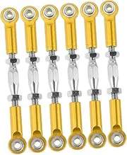 KICHOUSE 6pcs 71mm Aluminum Turnbuckle Rod Linkage Set for Trucks Compatible 1/10 Scale Models Easy Install Upgrade Parts
