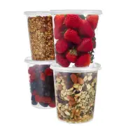 Nicole Home Collection Stackable Premium Clear Plastic Deli Containers with...