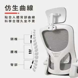 【享澄家居】人體工學電競椅-白-有頭枕(sc4113)(電競椅/電腦椅/辦公椅)