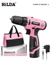 12V Cordless Drill Electric Screwdriver Mini Power Driver DC 25+1 Torque Setting