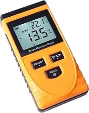 Pinless Induction Wood Moisture Meter, Digital Tester with 8 Levels Adjustment, Non Destructive Moisture Detector for Wood Measurement, Backlight and Data Retention
