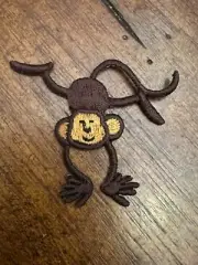 MONKEY HANDSTAND Iron On Patch Applique 1 3/4" h x 2" w