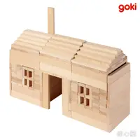 在飛比找蝦皮購物優惠-★童心園【goki】原木建築板 疊疊樂遊戲 積木 積木板 建