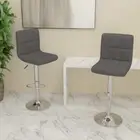 Bar Stools Dining Chairs Kitchen Counter Stools 2 pcs Dark Grey Fabric vidaXL