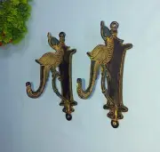 Parrot Design Coat Wall Hanger Brass Royal Peacock Bedroom Wall Hook Set CA970