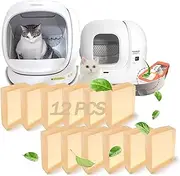 12 Pack Odor Eliminator Compatible with MeoWant Exclusive Self-Cleaning Cat Litter Box, Cat Toilet Odor Control Deodorant Gel for PuraMax Automatic Litter Box,Litter Deodorizer