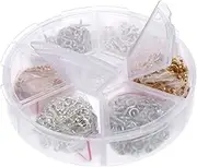 TEHAUX Sets Craft Your Style Small Screw Eye Pin Jewelry Making Eye Screw Threaded Clasp Hook Easy Install for DIY Projects and Decorations Pcs