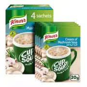 New Knorr Cup A Soup Cream of Mushroom | 4 x 20 g | Free Shipping Worldwide