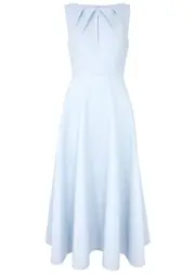 Roland Mouret Pleated Midi Dress - Blue - 12 (UK16 / XL) 12 (UK16 / XL)