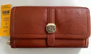 NWT Tory Burch Clay Zip Continental Wallet Style: 22139164 Color: Sienna