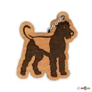 Airedale Keychain key chain keys charm terrier
