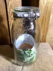 Le Parfait Super Jar, Canning Jar, 2L French Glass Canning Jar W/Round Body 10”