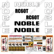 Fits Noble RC60T Decal Kit Equipment Decals Forklift - 7 YEAR OUTDOOR 3M VINYL!