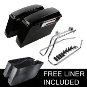 Saddlebag Chrome Conversion Bracket Fit For Harley Softail Fatboy Springer 84-17
