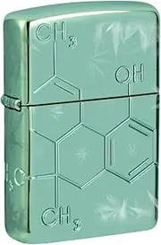 Zippo Cannabis Compound Design Armor High Polish Green Pocket Lighter