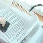 H Utensil Drying Rack Box Plastic Cutlery Container With Lid Tableware New