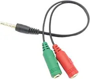 Headphone Splitter - Audio Adapter | Splitter Cable | Jack Cable Headset | Adapter Audio Stereo Jack Earphones |Headphone 3.5mm 2 Female to 1 Male for Phone Tablet Laptop