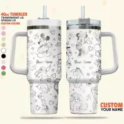 Custom Disney Mickey and Friends Fun Tumbler, Disney Characters 40oz Tumbler wit
